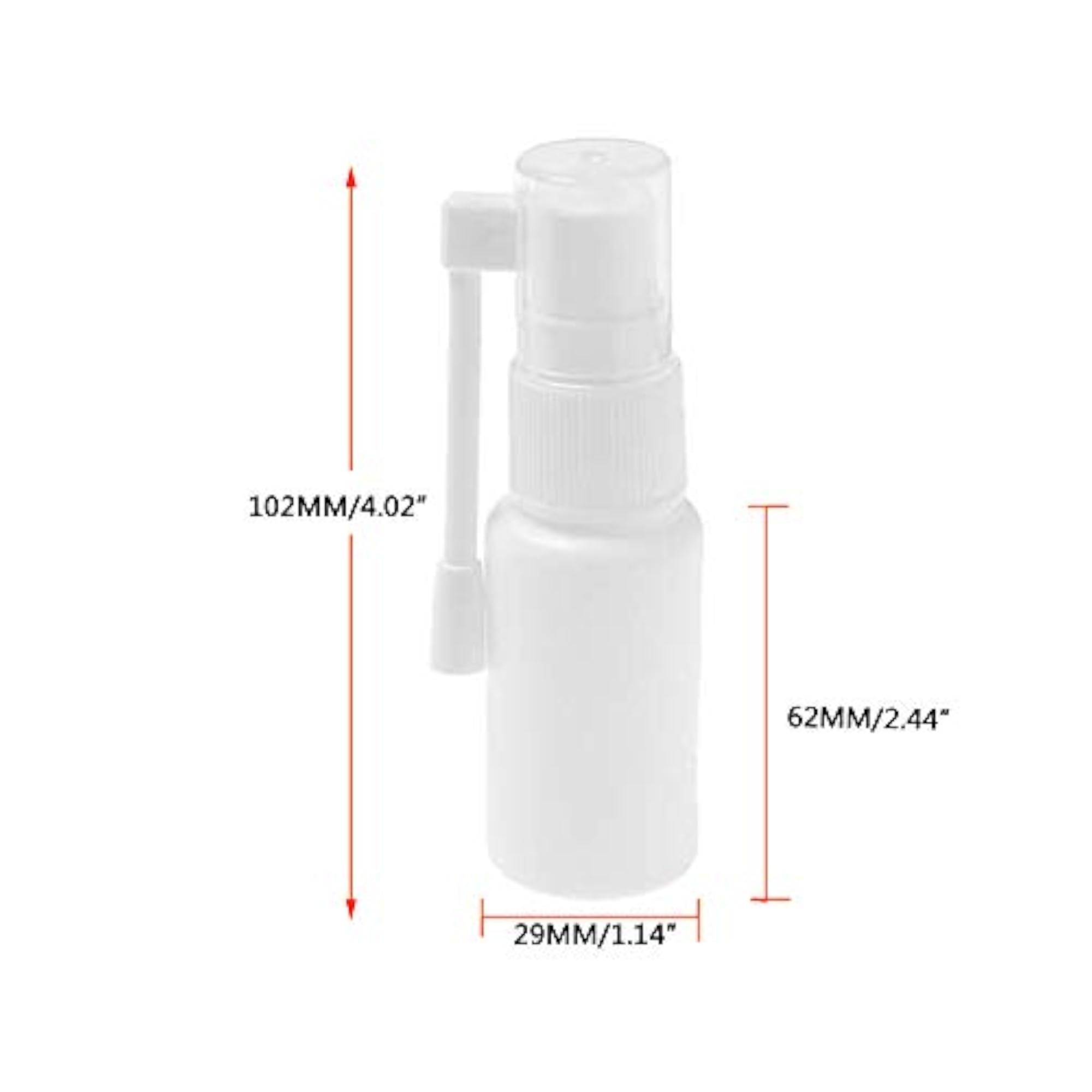 30ML White Plastic Empty Portable Nasal Spray Bottle