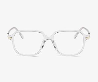 Computer Reader Anti-Blue Light Flat Glasses Large Frame TR Frame Eyewear UV Protection for Women and Men (Color : Clear, Size : +350)