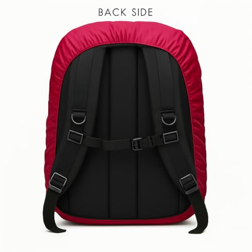 Image of Waterproof Nylon Backpack Rain & Dust Cover for 35L-50L Bags | Travel, Trekking, Hiking Bag Cover with Carry Pouch | Adjustable School & Luggage Cover (Pink -1 Pc)