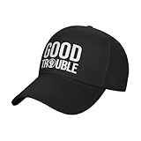 Good Trouble John Lewis Quote Funny Baseball Cap Plain Trucker Hat Fitted Dad Hat for Adult Gray