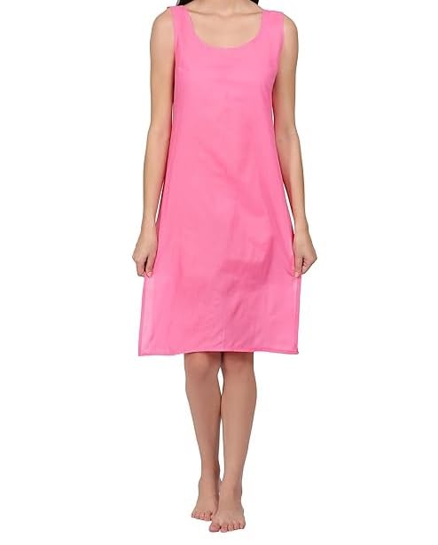 Cotton Rich Camisole Slip for Women| Long Kurti Slip/Suit/Camisole Slip Knee Length ''(Color- Pink)…-picture-14