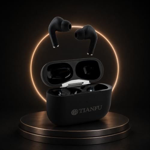 Image of TWS True Wireless in Ear Earbuds with 20 Hours Playback, Type-C Charging | HD Stereo Sound, Built-in Mic, Touch Control | E2-mic Clear Calls, Music, Gaming, Made in India Bluetooth V5.3 (Black)