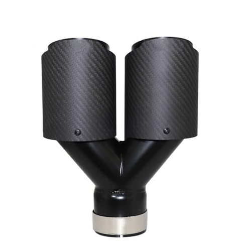 Silencieux Droit Embout de silencieux d'échappement mat en Fiber carbone forme Y, Double sortie, buse, décoration universelle, acier inoxydable,...