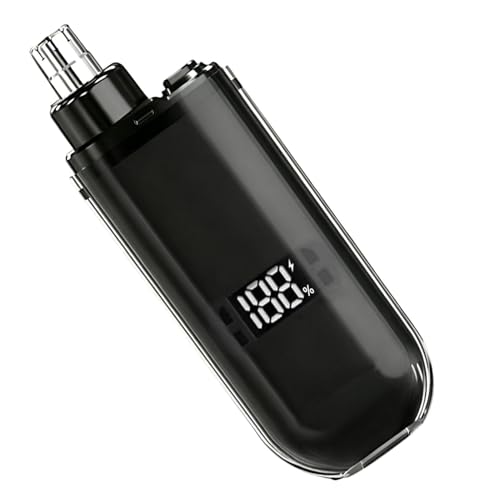Cortapelos de nariz | Cortapelos impermeables recargables por USB con pantalla LCD | Recortadora eléctrica de pelo de nariz - para esposo, barba, cejas, orejas