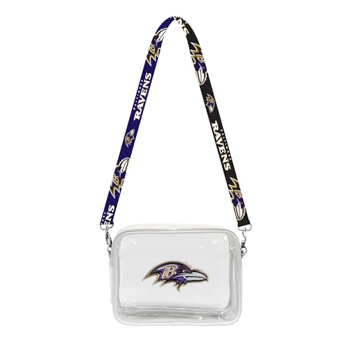 Littlearth Baltimore Ravens NFL Clear Fanny Fan Purse