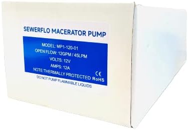 SewerFlo Quick Release RV Macerator Pump - 12V, 12GPM RV Dump Station Mount