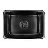 Comgooldool Per Camp Ing Bar Lavello Per Tavolo Modulare IGT, 5.5L Lavandino Della Cucina Esterna Bacino In Acciaio Inox 201, Stazione di Lavaggio Compatta Nero Con Scarico Per Viaggio Picnic