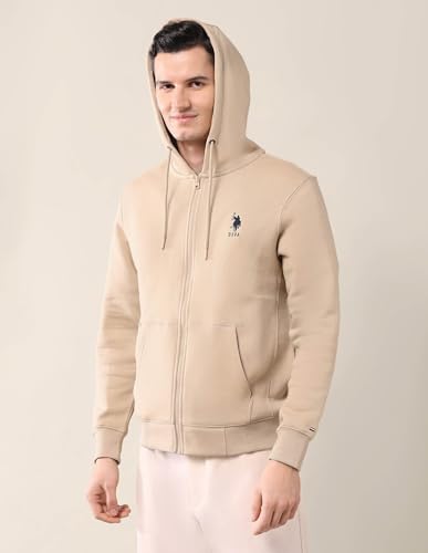 Image of U.S. Polo ASSN. Solid Regular Fit Sweatshirt for Men - Comfortable, Full Sleeves Men Sweatshirts
