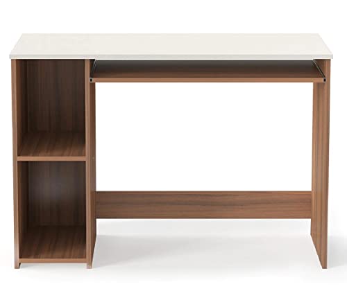 Image of MAMTA DECORATION Engineered Wood Writing Study Table with Storage Wooden Computer Tables Office Desk for Home (White Finish)
