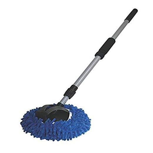 Carrand 93303 9" 2-in-1 Long Chenille Microfiber Wash Mop with 48" Extension Pole