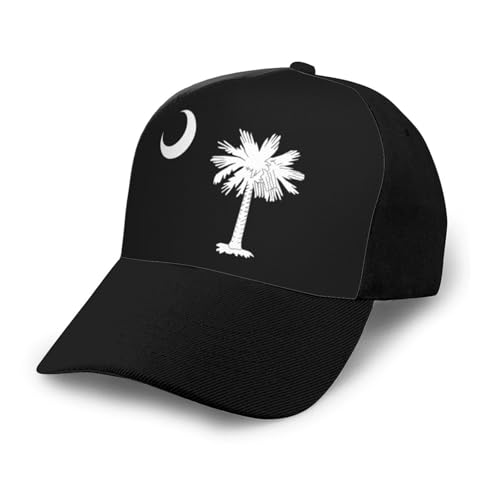 South Carolina Palmetto Trees Bonnets Curved Brim Mesh Baseball Cap Casual Sun Hat Unisex