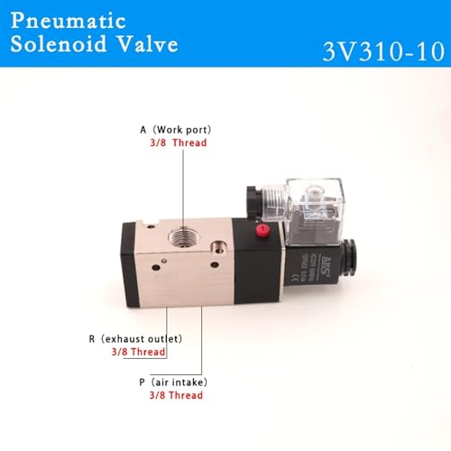 Válvula solenoide de aire de 3 vías 2 posiciones y control de gas 3V310-10 3