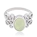 Produktbild rgpl - echte edelsteine oval cabochon prehnit ring - sterling silber gelb prehnit echte edelsteine ring - mann schmuck geschenk für dank personalisierte ring