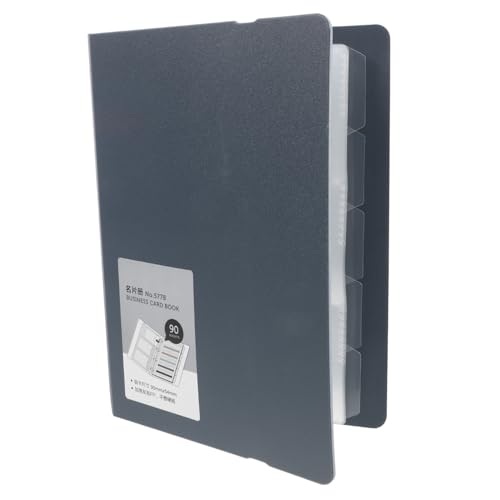 TEHAUX 1 Tarjetero De Hojas Sueltas Para Tarjetas De Presentación Organizador De Tarjetas Estuche Para Tarjetas De Presentación Tarjetero Tarjetero Porta Tarjetas Azul Pp