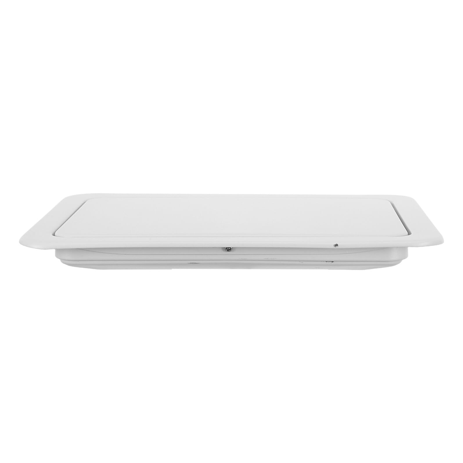 SHINEOFI Tapa de Basura Empotrada Abatible de Acero Inoxidable 27 CM para Encimera Cubierta Cuadrada Tapa para Cubo de Basura de Cocina y Baño Uso Doméstico y Comercial