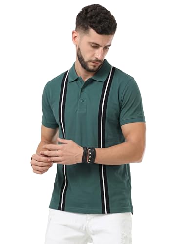 Image of fanideaz Branded Mens Half Sleeve Cotton Striped Polo T-Shirt for Mens || Polo Tshirt for Men || Branded Tshirt for Men