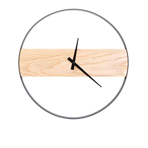 Horloge murale en bois muet créatif pour chambre et séjour