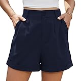Designs de shorts habillés élégants pour femmes : conçus à la fois pour le style et le confort, ces shorts d'été pour femmes disposent de poches pratiques pour ranger vos objets essentiels. La taille arrière élastiquée assure un ajustement confortable et flexible, leur fermeture à bouton et à glissière offre un mécanisme de fixation sûr tout en ajoutant une touche de sophistication à votre tenue d'été.