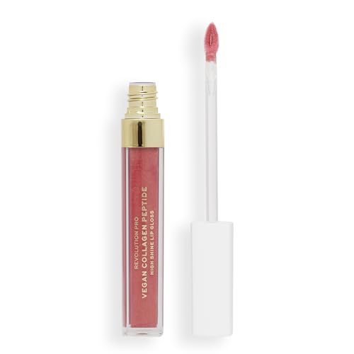 Image of Revolution Pro Vegan Collagen Peptide High Shine Lip Gloss, Nourish, Plump & Hydrate Lips With Hyaluronic Acid & Vitamin E, 4 ML (Pack of 1)