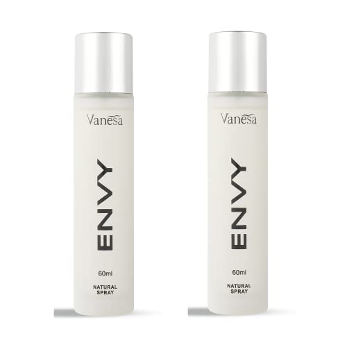 ENVY Natural Spray Perfume Scent For Unisex, 60ml Each (Pack Of 2) Long Lasting Perfume - Floral, Fruity