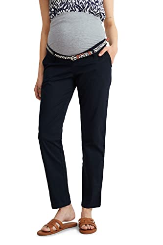 C&A Damen Chino Hosen Mama Slim Baumwolle|Viskose Set|2er Pack dunkelblau...