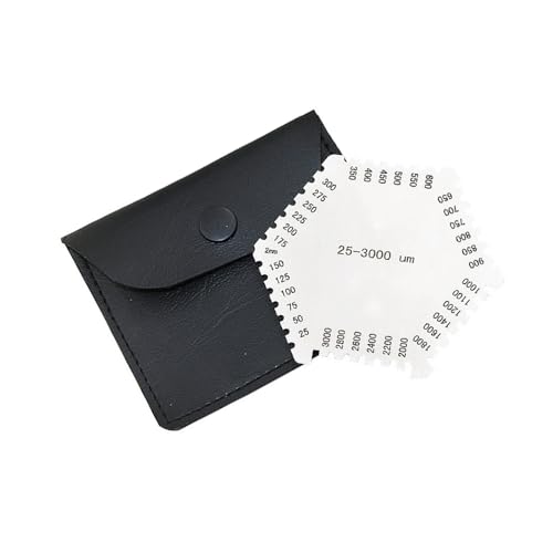 Calibrador de espesor de película húmeda TopHomer de acero inoxidable reutilizable con estuche negro, alta precisión, fácil de transportar miniatura 1