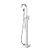 JiaYouJia Floor Mounted Clawfoot Tub Filler Shower with Hand Shower, Chrome