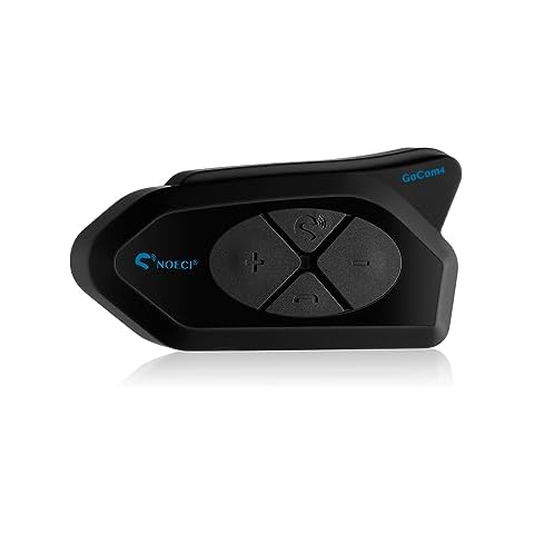 BOYISEN Motorcycle Bluetooth Headsets - NOECI GOCOM4 Music Sharing and Group Talk Simultaneously Helmet Intercom Communication System V5.1 FM Radio Waterproof Noise Cancellation Cover
