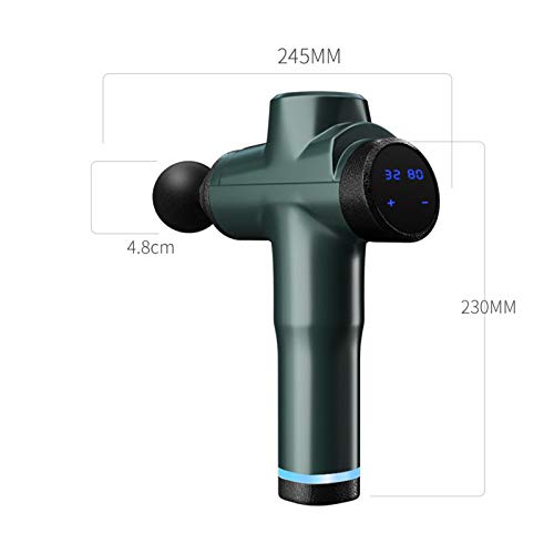 Massageador de tecidos profundos, pistola de massagem muscular de 32 velocidades, 5 cabeças de massa