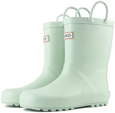 landchief Kids Rain Boots Premium Collection, Waterproof Natural Rubber Boots for Toddlers and Kids