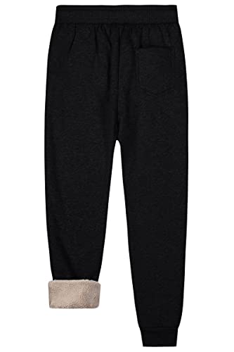 Magcomsen Sherpa Lined Sweatpants For Men Fleece Lined Closed Bottom Workout Pants Running Gym Pants Athletic Pants Joggers Pants For Men Exercise Black #TOP29