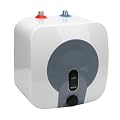 Mini Tank Water Heater, 1500W 2.5 Gallon Small Under Sink Tank, Instant Hot Water for RV Kitchen Food Truck with 2 Pcs 16” Long 1/2”FIP Stainless Steel Hose 3-way Fitting Wall or Floor Mounted