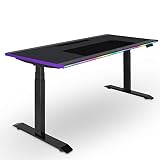 Cooler Master GD160 ARGB 63.0"D x 29.5"W Sitting and Standing PC Gaming Desk with Dual Motor Height-