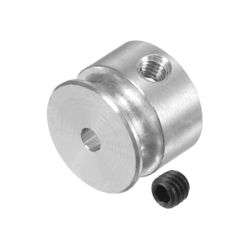 QUARKZMAN V-Typ Riemenscheibe Keilriemenscheibe 3mm Bohrung 12mm Außendurchmesser Einzelrille Aluminiumlegierung für 3MM PU Rundriemen Motorwellen-Bohrmaschine