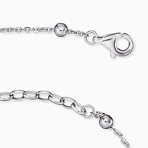 Tobillera plata 925 ajustable acero inoxidable y perlas mujer 3