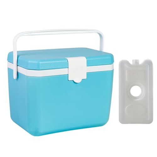 Enfriador pequeño para camping, portátil a prueba de fugas, 3/5/6/8 cuartos de galón, retención de hielo duro, lonchera aislada para camping, pesca, playa, pícnics