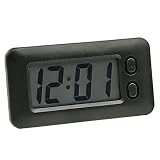 Orologio digitale per auto a LED con funzione adesiva - Orologio ABS compatto per auto, moto, barca e casa | Autoadesivo, portatile, con funzione di allarme, ampio display, facile da leggere