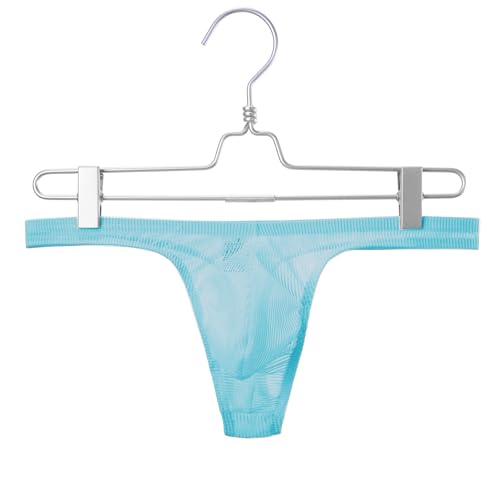 Men's Sexy Transprant G-String Thong Underwear Low Rise See Through Striped Panties4