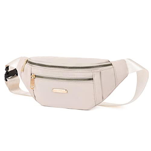 Estwell Bum Bag Fanny Pack Men Women Fashion Festival Fanny Pack Travel Waist Pack Lightweight Adjustable Waist Bag for Running Walking Hiking Jogging Beige - Image 2