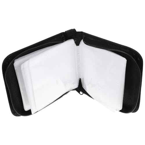 SHINEOFI Étui de Rangement CD 40 Pochettes Oxford Épais, Protection Rigide pour Dvd et Cd, Organisateur Compact pour Voiture et Maison, Pochette de Stockage Multimédia Pratique