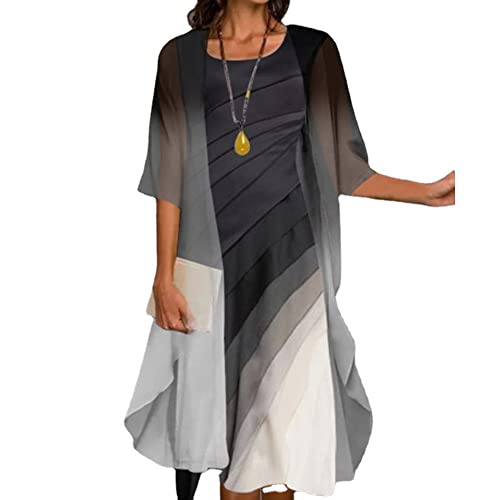 QWEF Robe élégante en tulle pour femme - Style décontracté - Pour demoiselle d'honneur ou mariage, 1, M Cover