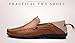 Go Tour Men's Premium Genuine Leather Casual Slip On Loafers Breathable Driving Shoes Fashion Slipper Brown 9/43