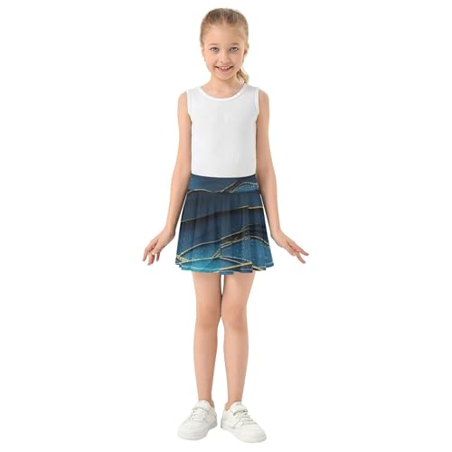 Joisal Deep Blue Turquoise Tennis Skirts Kids Outfit Athletic Shorts Girls Skorts Pleated 4t3
