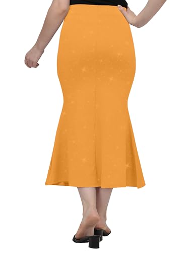 Image of Mehrang Stretchable Shimmer Saree Shapewear Petticoat for Women, Skirts for Women,Shape Wear Dress for Saree