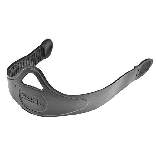 SEAC Universal Fin Strap, Replacement Plastic Strap, Black, Standard