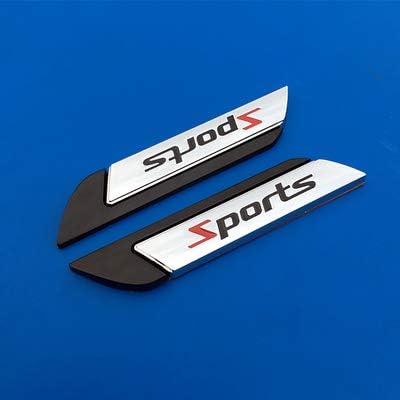 Amazon Aizfa 車修正ステッカー メタルスポーツカーロゴ スポーツバージョン 車のステッカー テールリーフステッカー ブレードフロントウィングサブプレート Aizfa エンブレム 車 バイク