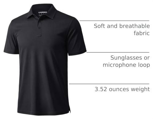 MAGCOMSEN Mens Quick Dry Golf Polo
