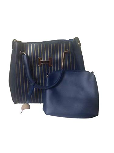 Image of Women Blue PU Leather Combo Handbag | For Women and Girls