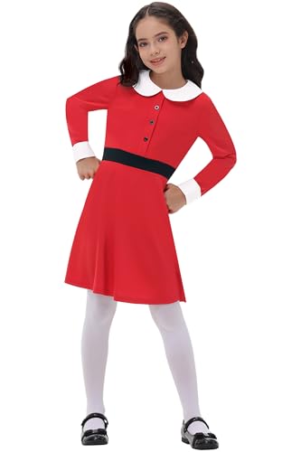 Remimi Halloween Girls Spoiled Ticket Winner Dress Peter Pan Collar Red Dresses3
