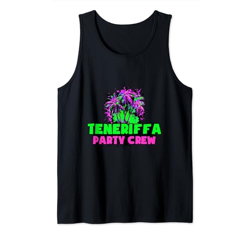 Teneriffa Party Crew | Equipo de verano de viaje Camiseta sin Mangas